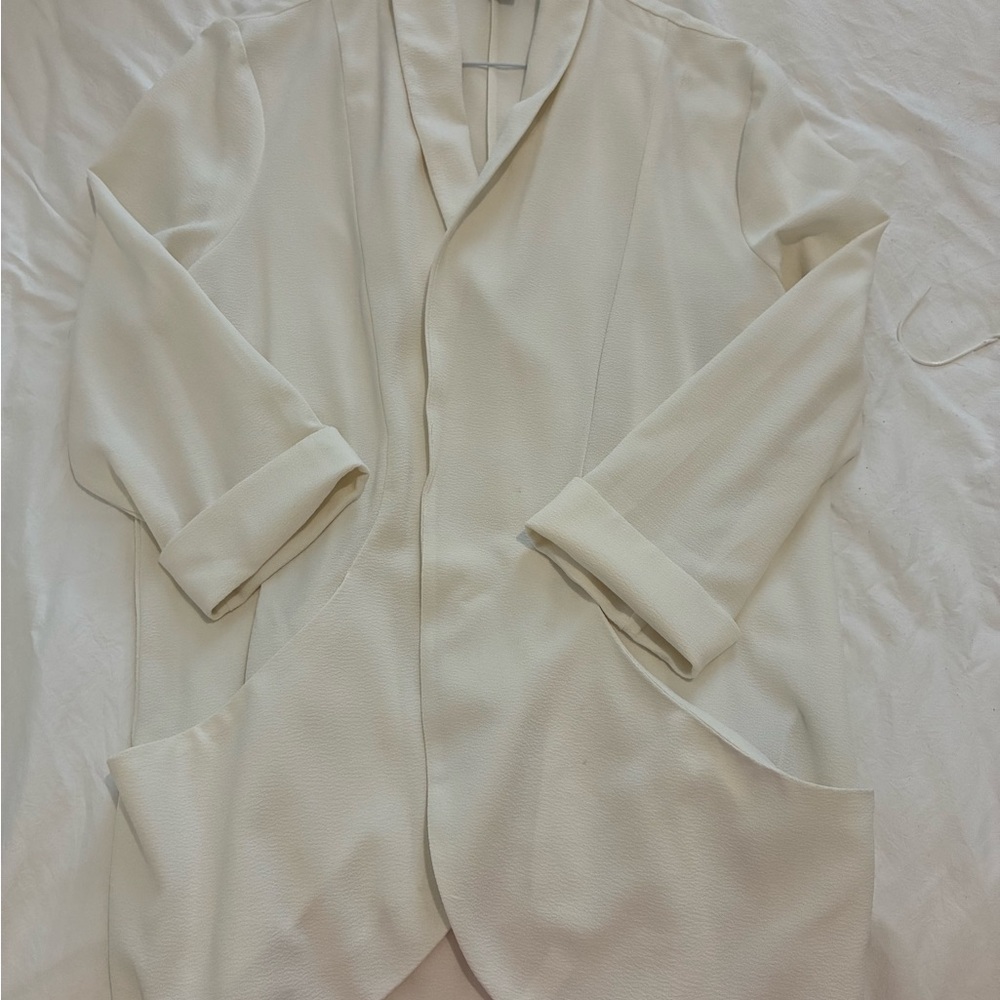 Elegant Cream white Women's Coat